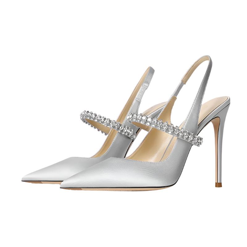 Sophia Crystal Embellished Slingback Heels