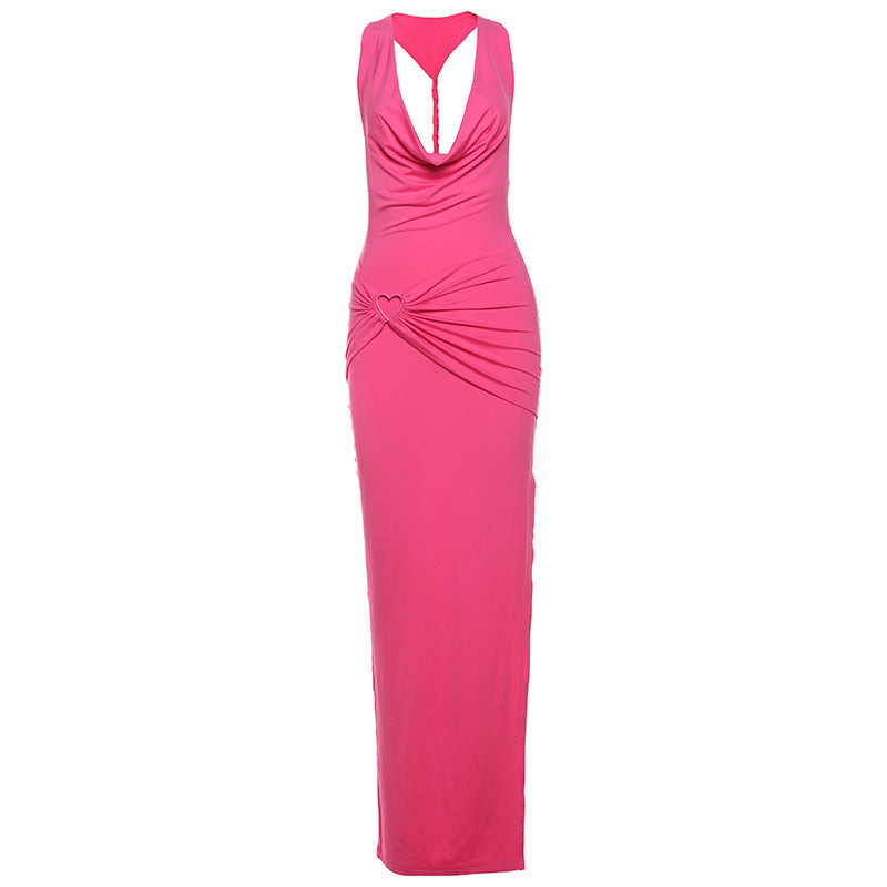 Ariana Drape Halter Maxi Dress