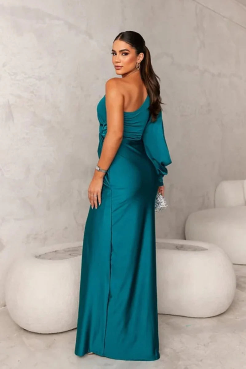 Amara One-Shoulder Evening Gown