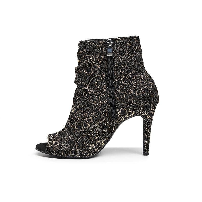 Madison Embellished Lace Ankle Boots