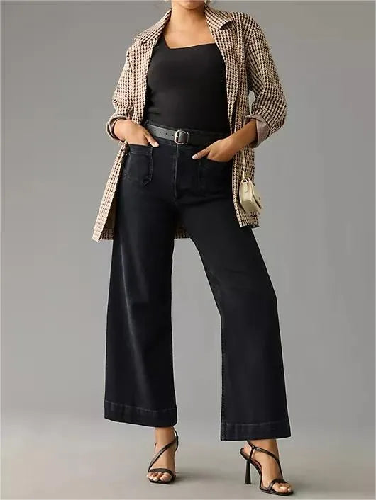 Oprah Wide-Leg High-Waist Jeans