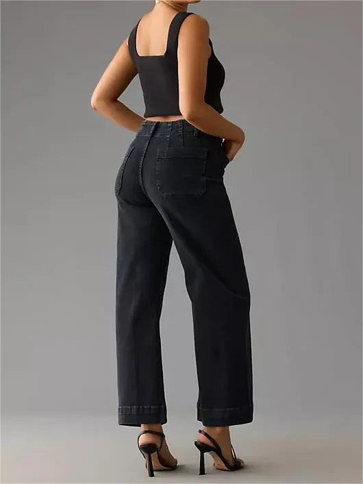 Oprah Wide-Leg High-Waist Jeans