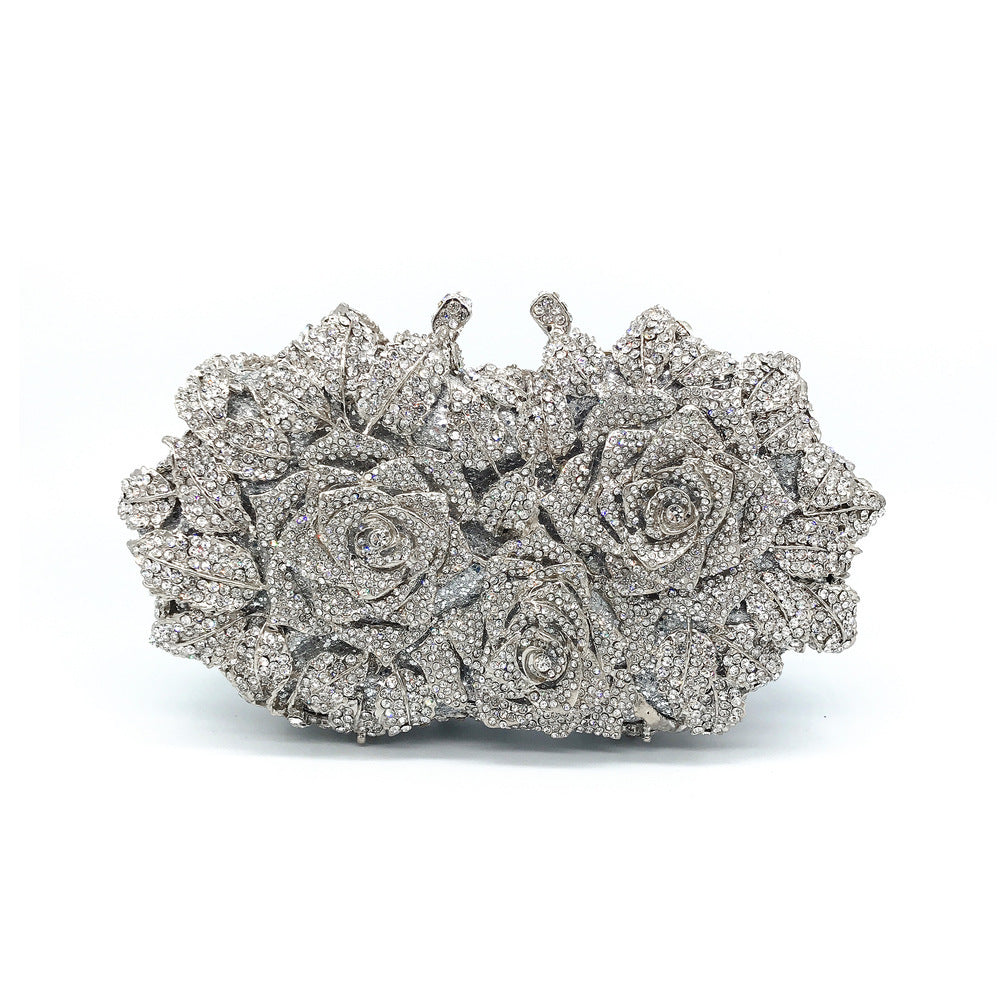 Crystal Rose Evening Clutch