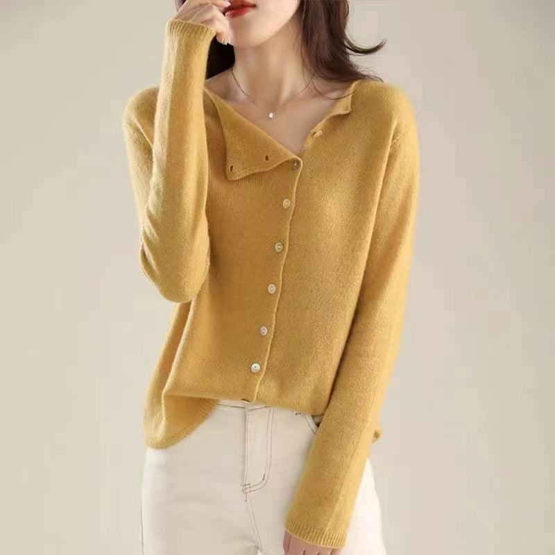 Amelia Asymmetric Button Cardigan