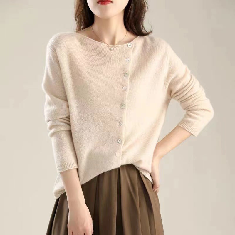 Amelia Asymmetric Button Cardigan