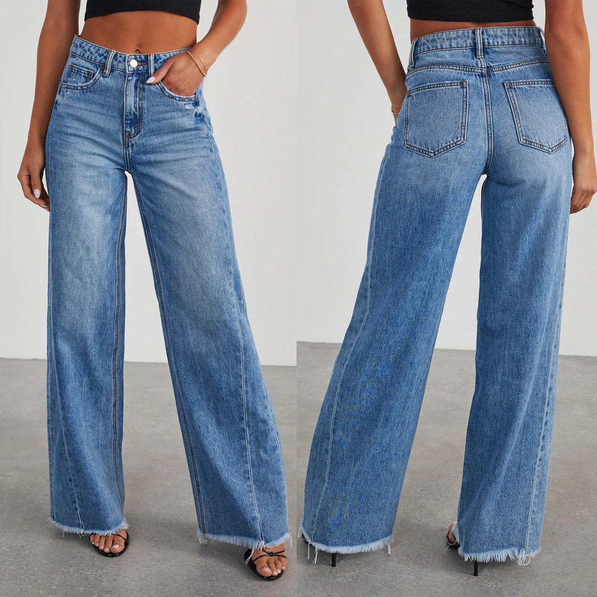 Emily High-Waisted Wide-Leg Jeans