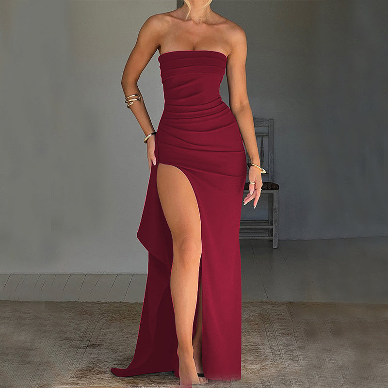 Strapless Split Long Party Dress