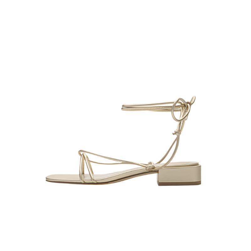 Ava Strappy Tie-Up Sandals