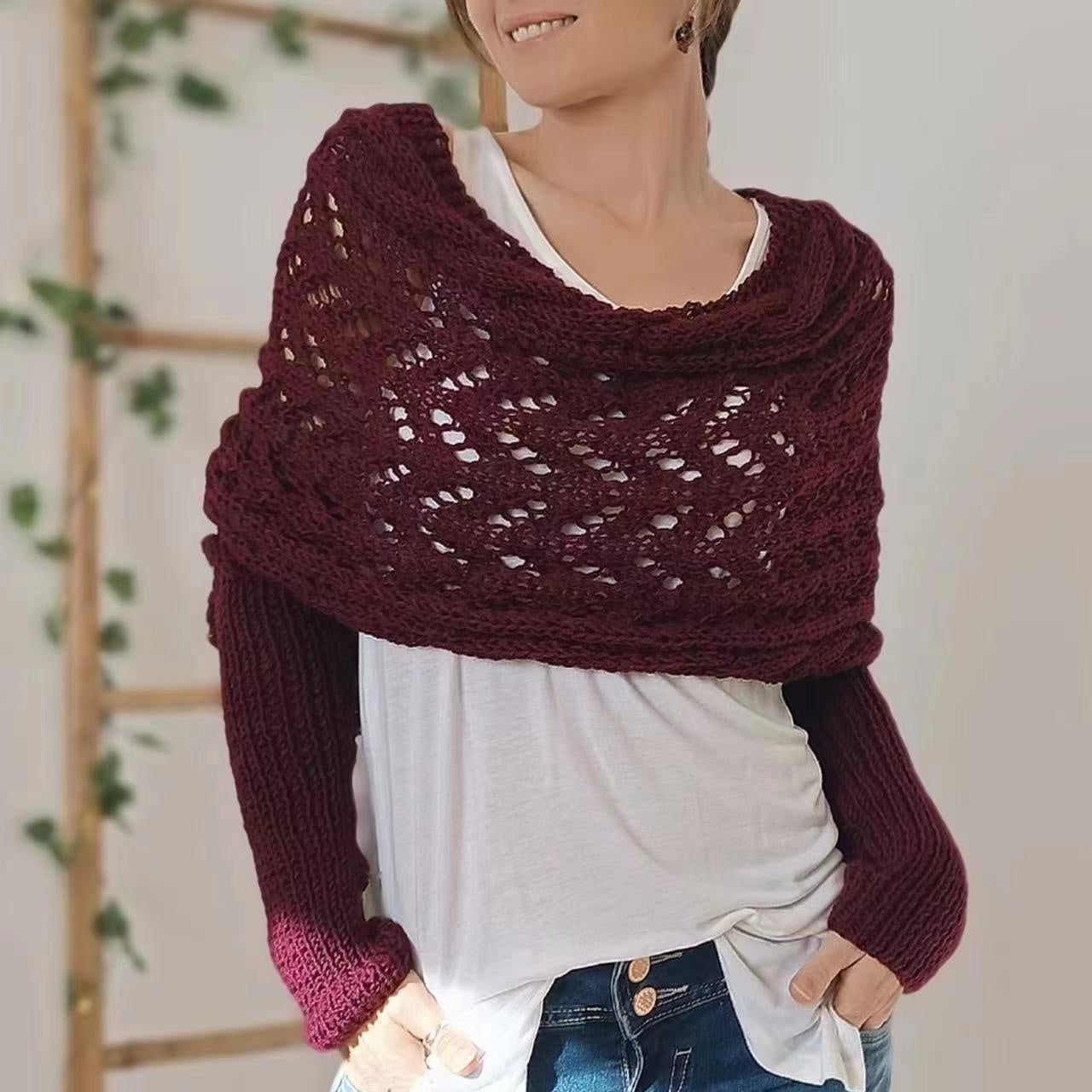 Sophia Knitted Shawl Sweater