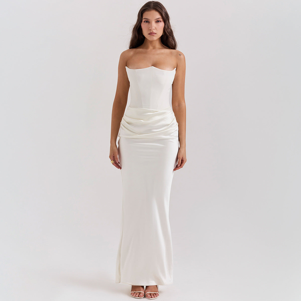 Madison Strapless Satin Gown