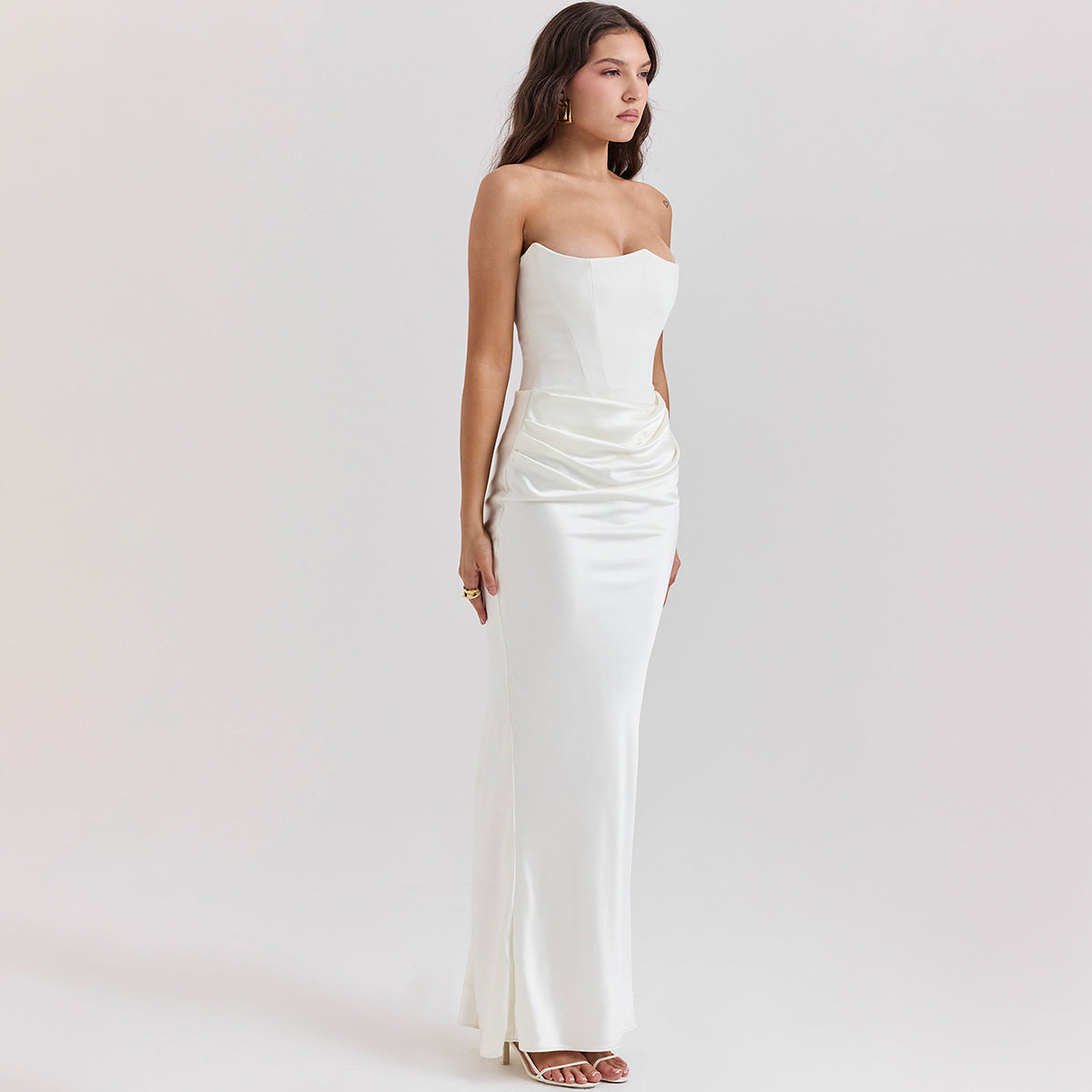 Madison Strapless Satin Gown