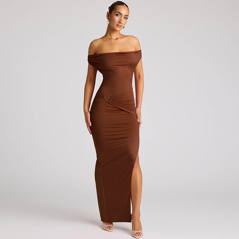 Ariana Drape Halter Maxi Dress