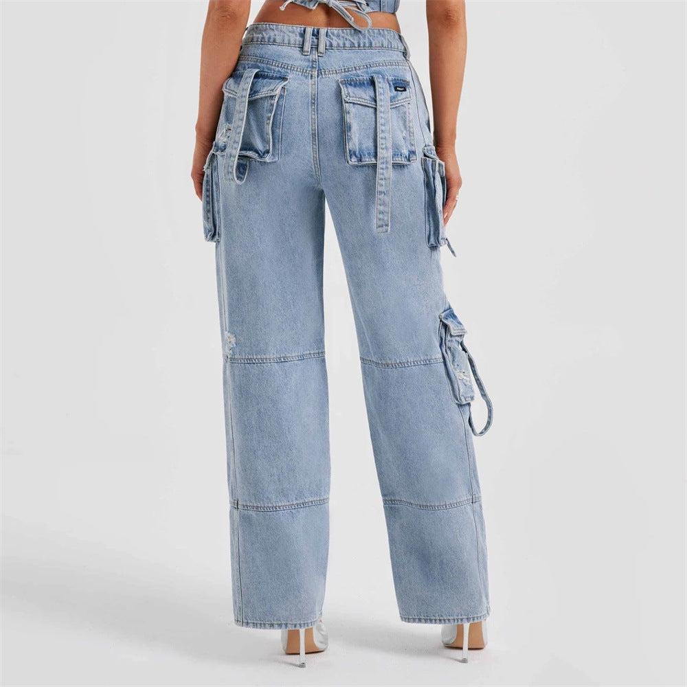 Emma High-Waisted Cargo Jeans