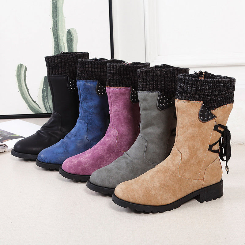 Lily Waterproof Mid-Calf Zipper Boots