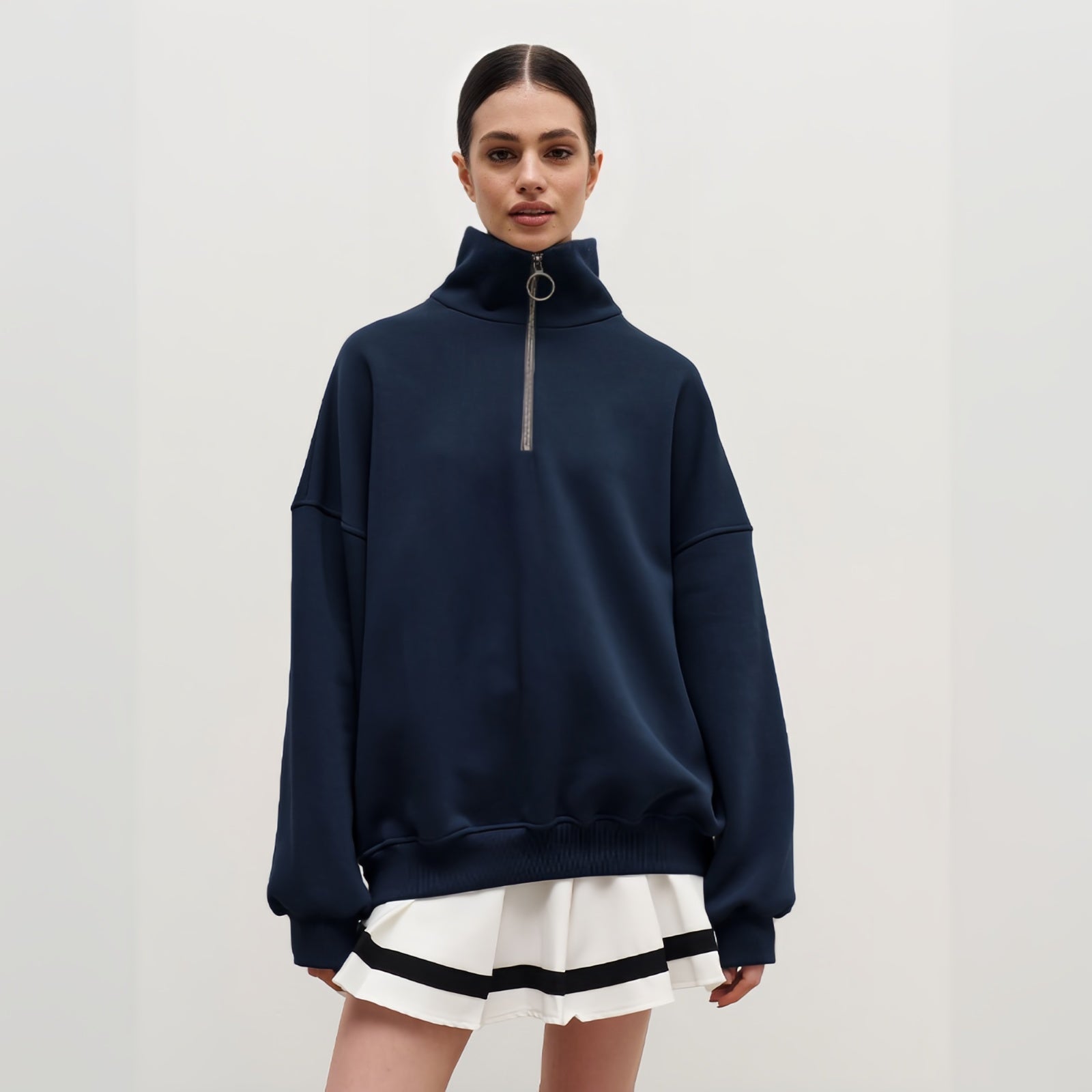 Sophia High-Neck Zip Sweatshirt