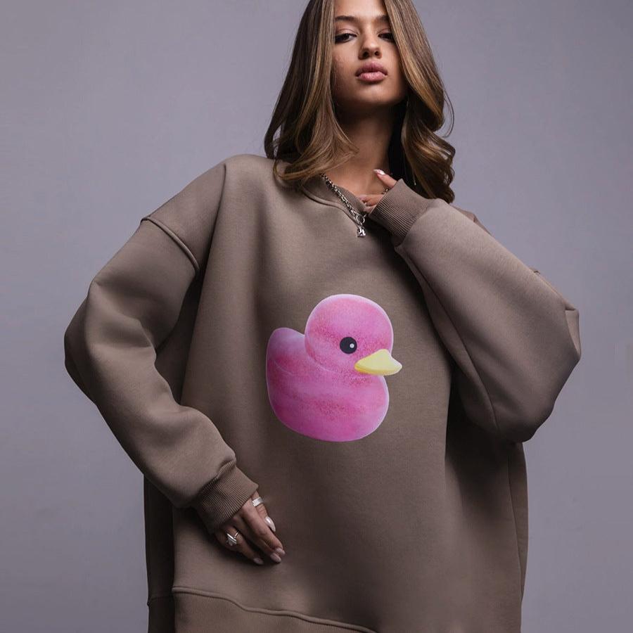 Lily Oversized Duck Print Sweatshirt