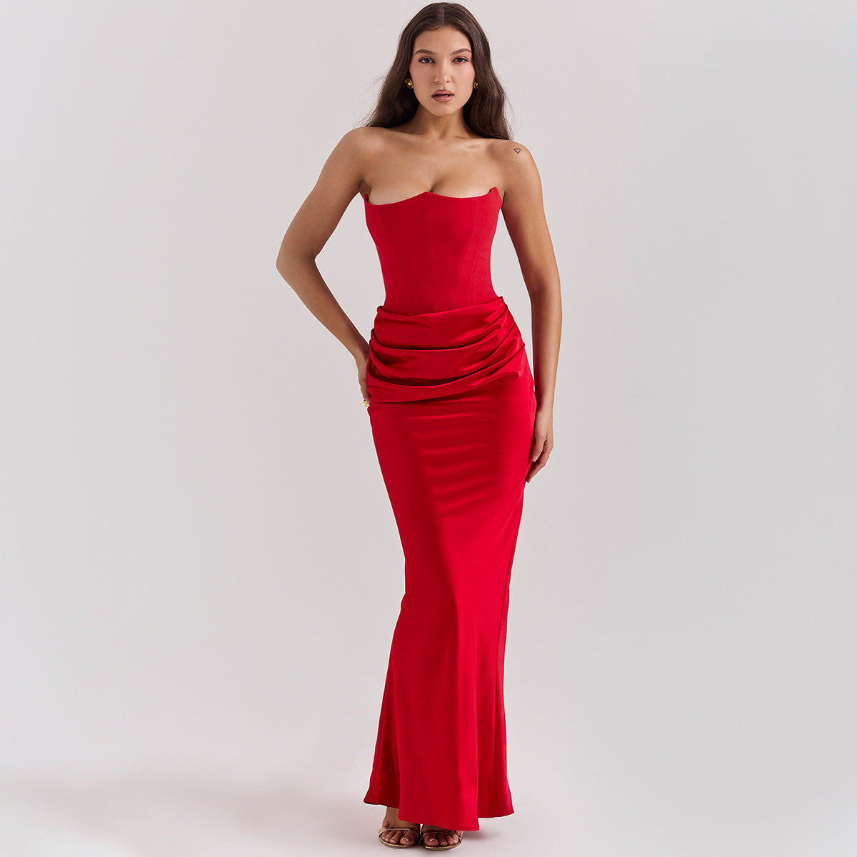 Madison Strapless Satin Gown