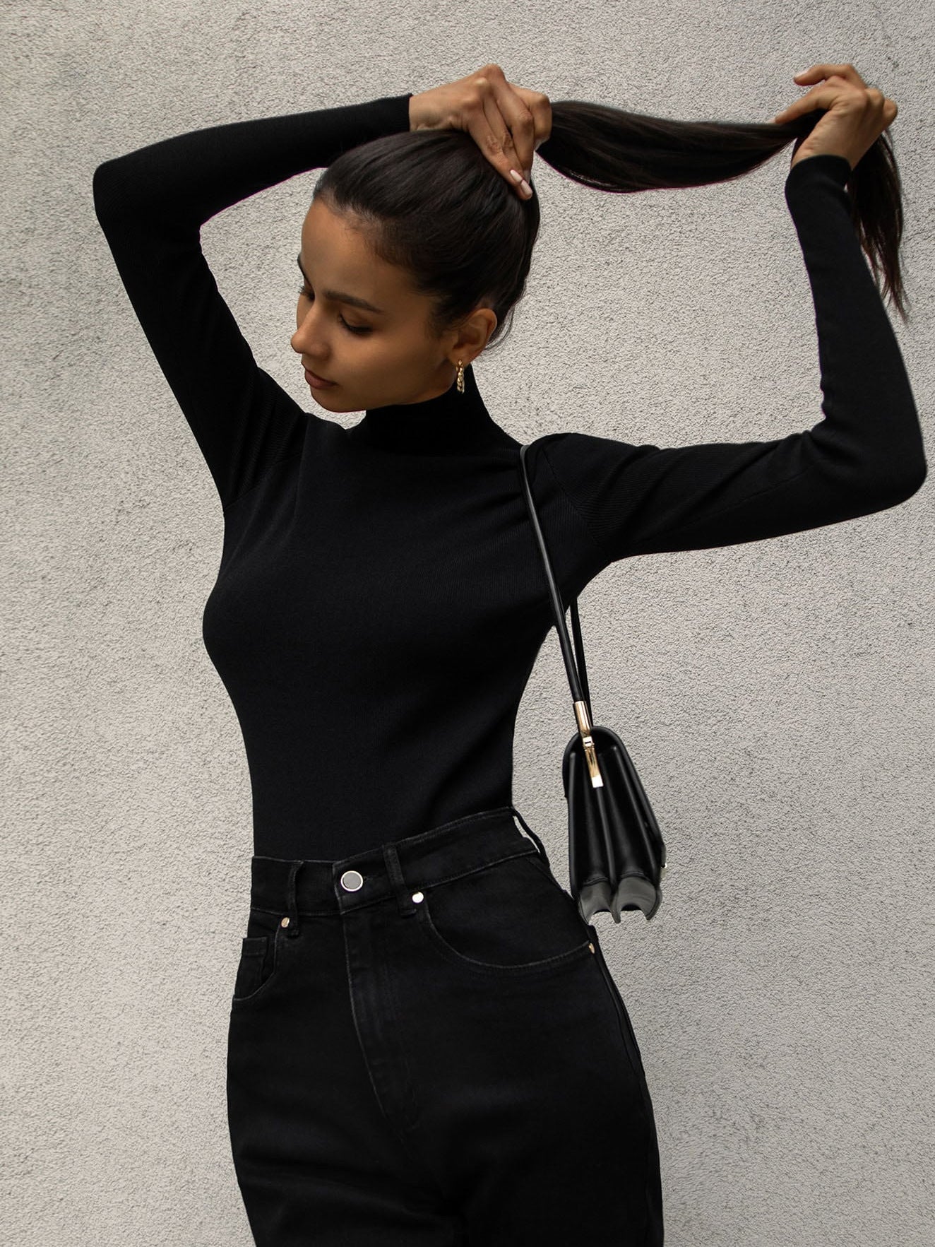 Luxe Ribbed Turtleneck Sweater