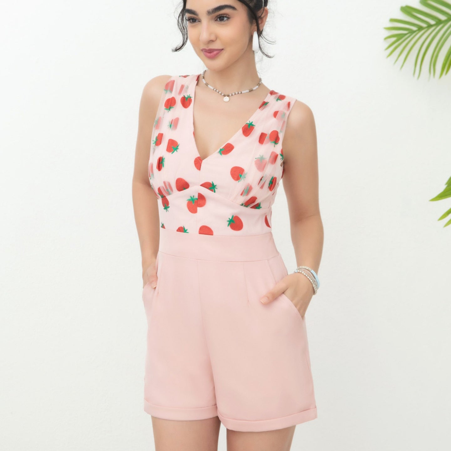 Strawberry Chic Romper