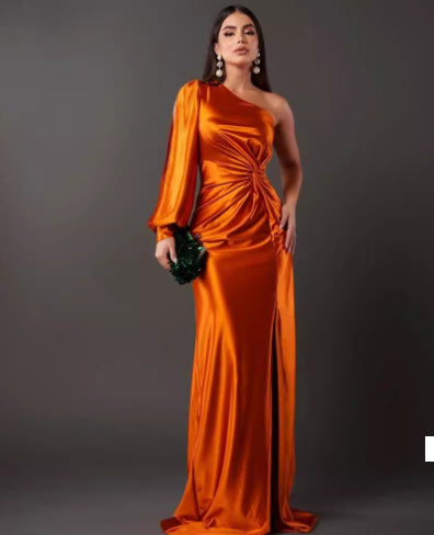 Amara One-Shoulder Evening Gown