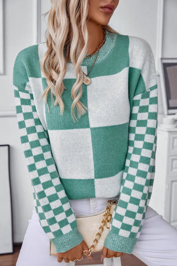 Charlotte Checkerboard Sweater