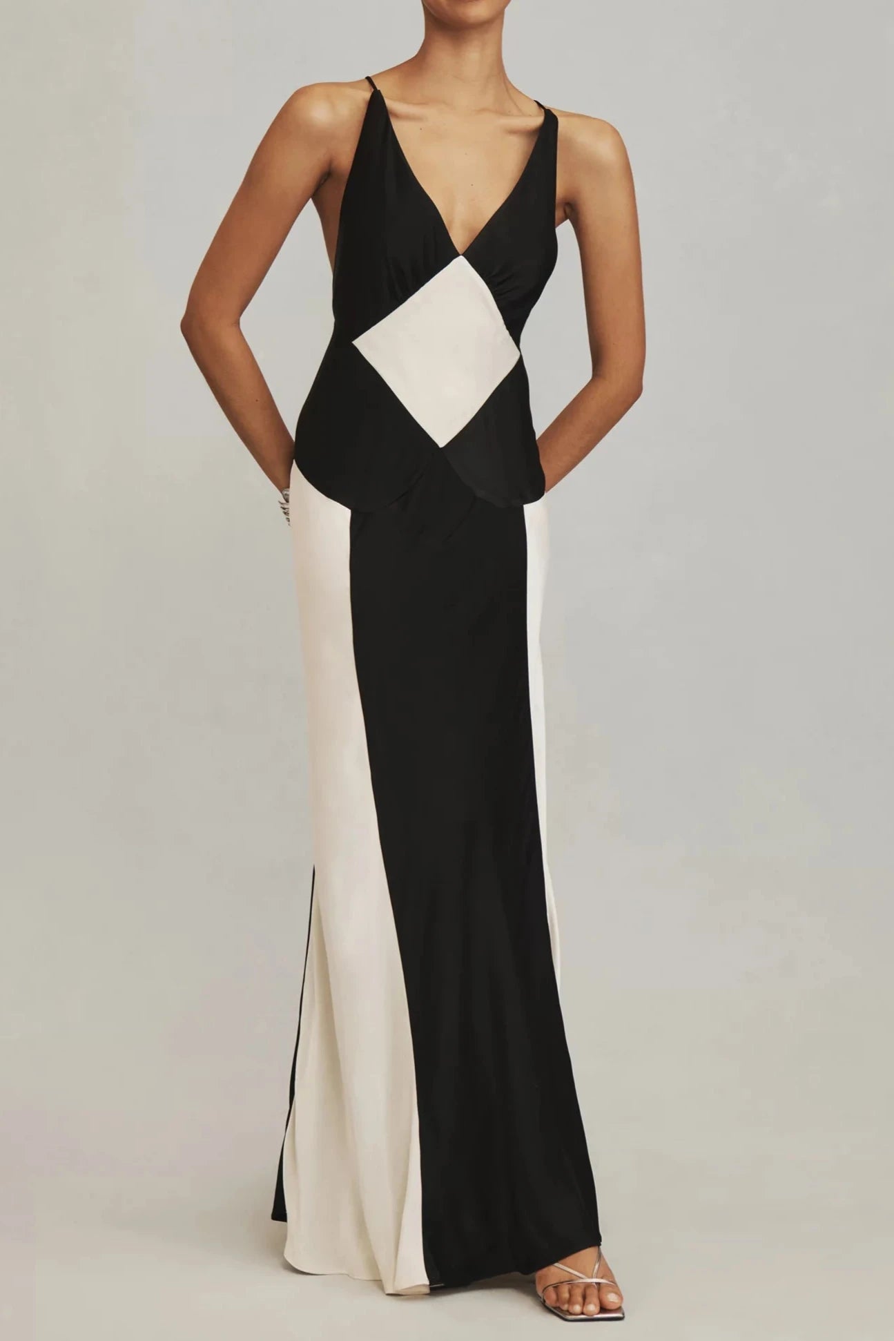 Elena Two-Tone Evening Gown