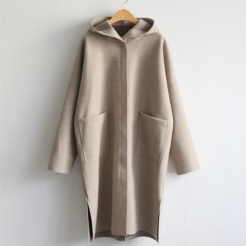 Evelyn Hooded Wool Coat