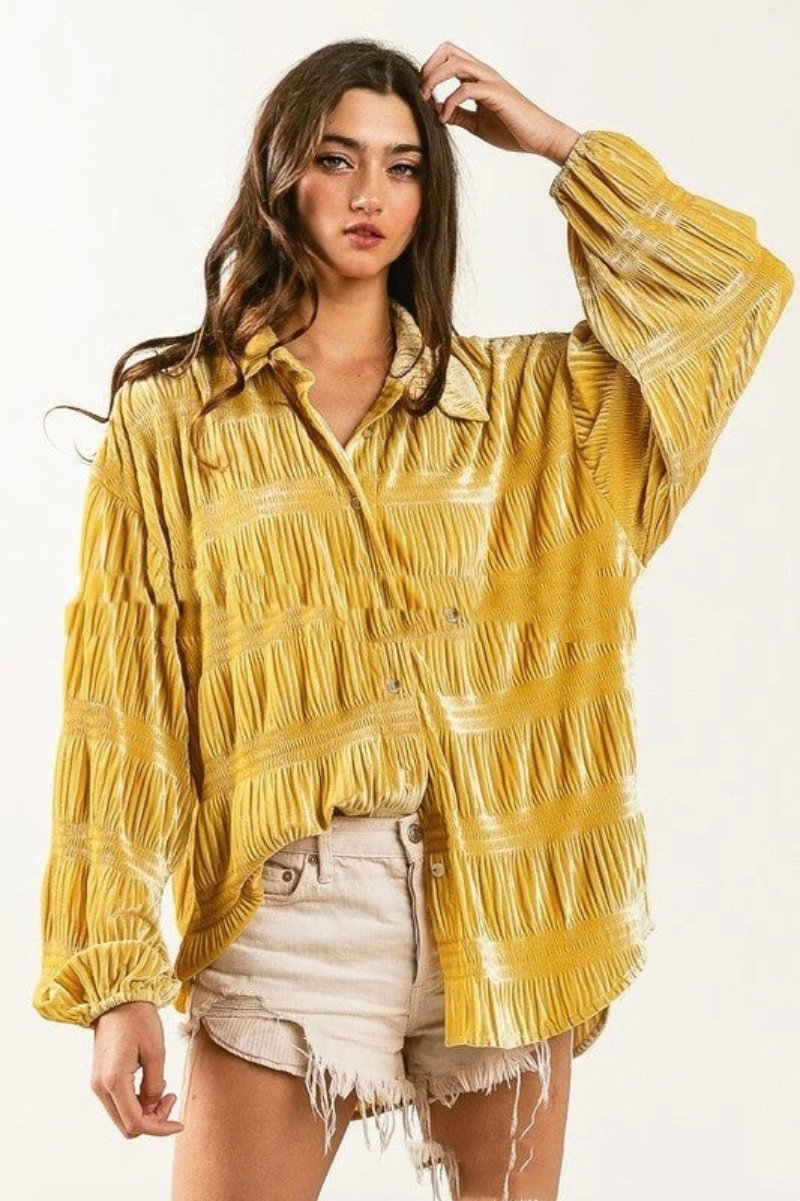 Olivia Crushed Velvet Shirt