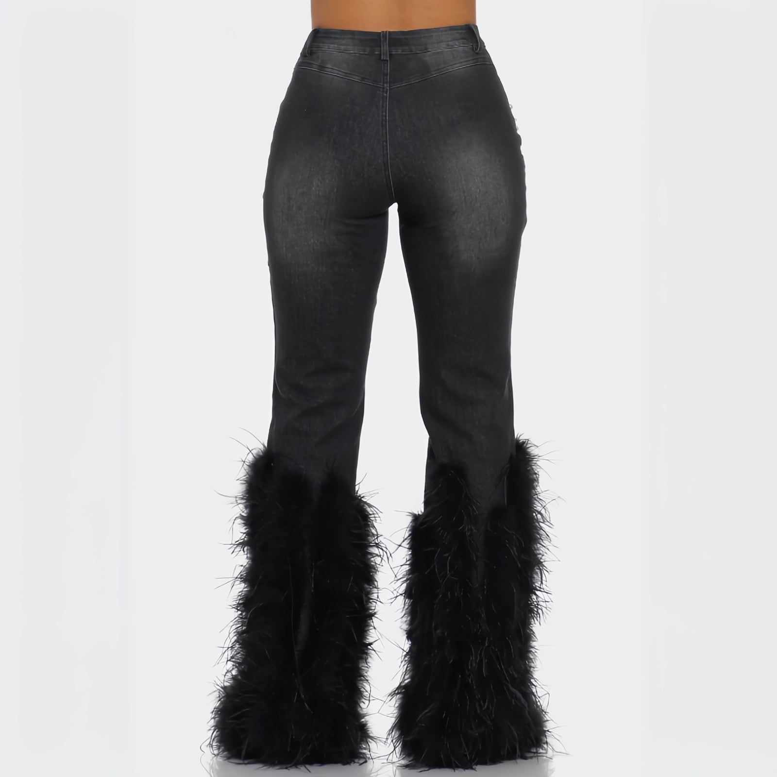 Isabella Feathered Flare Jeans