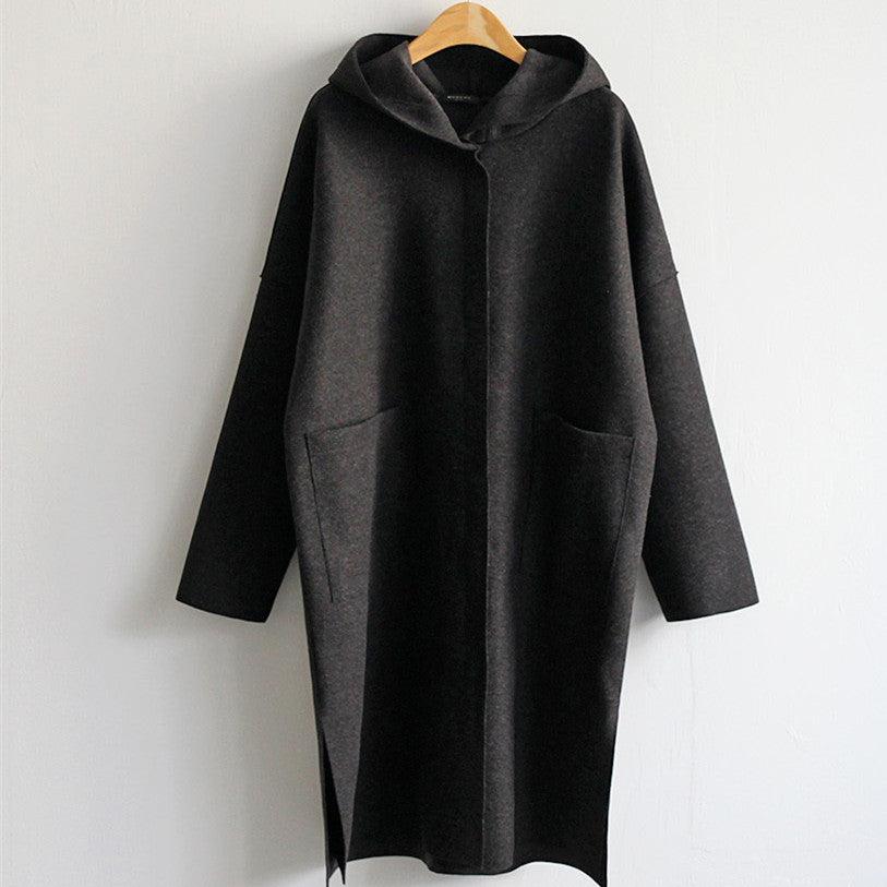 Evelyn Hooded Wool Coat