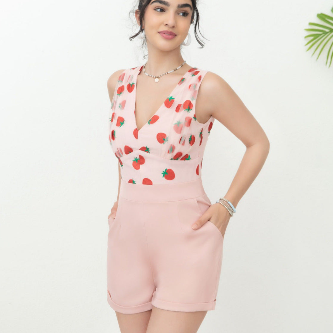 Strawberry Chic Romper