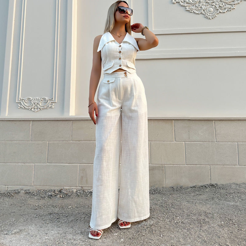 Elegant Linen Two-Piece Set