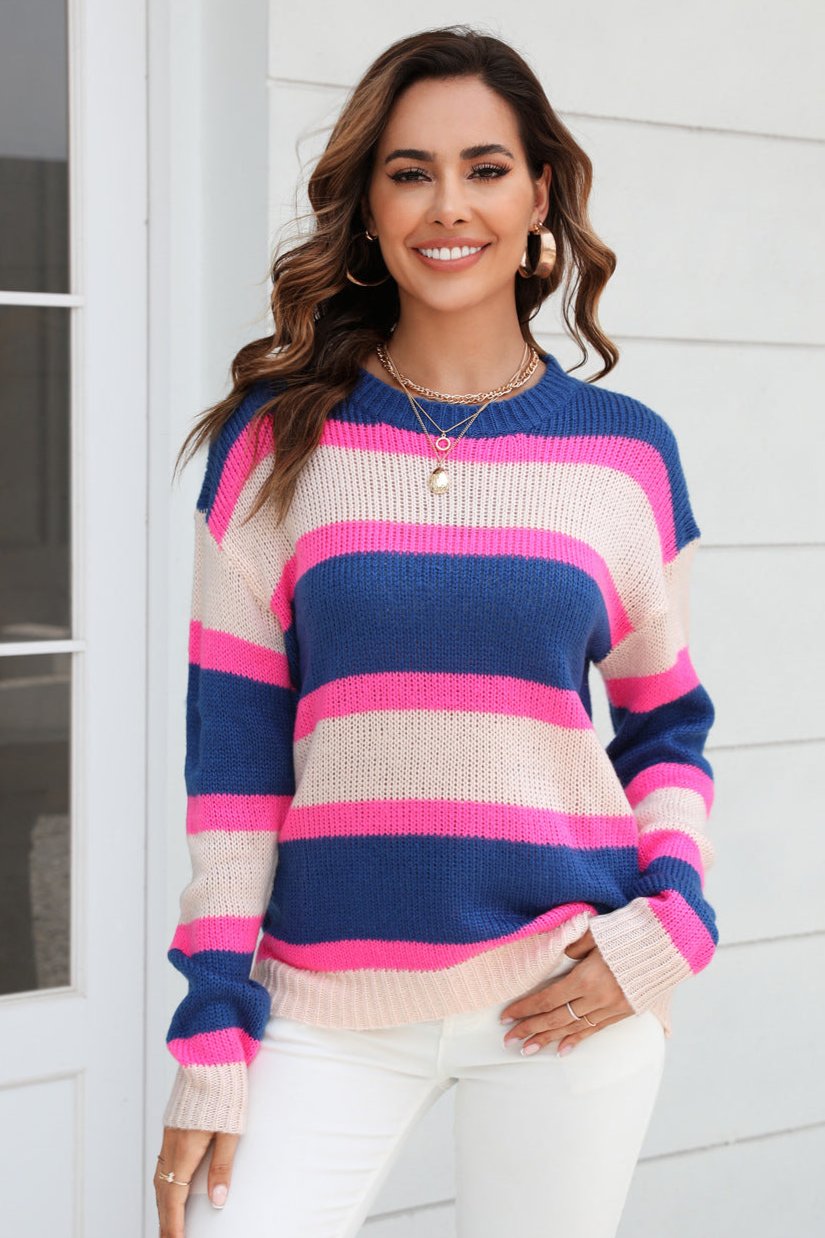 Lily Striped Knit Sweater