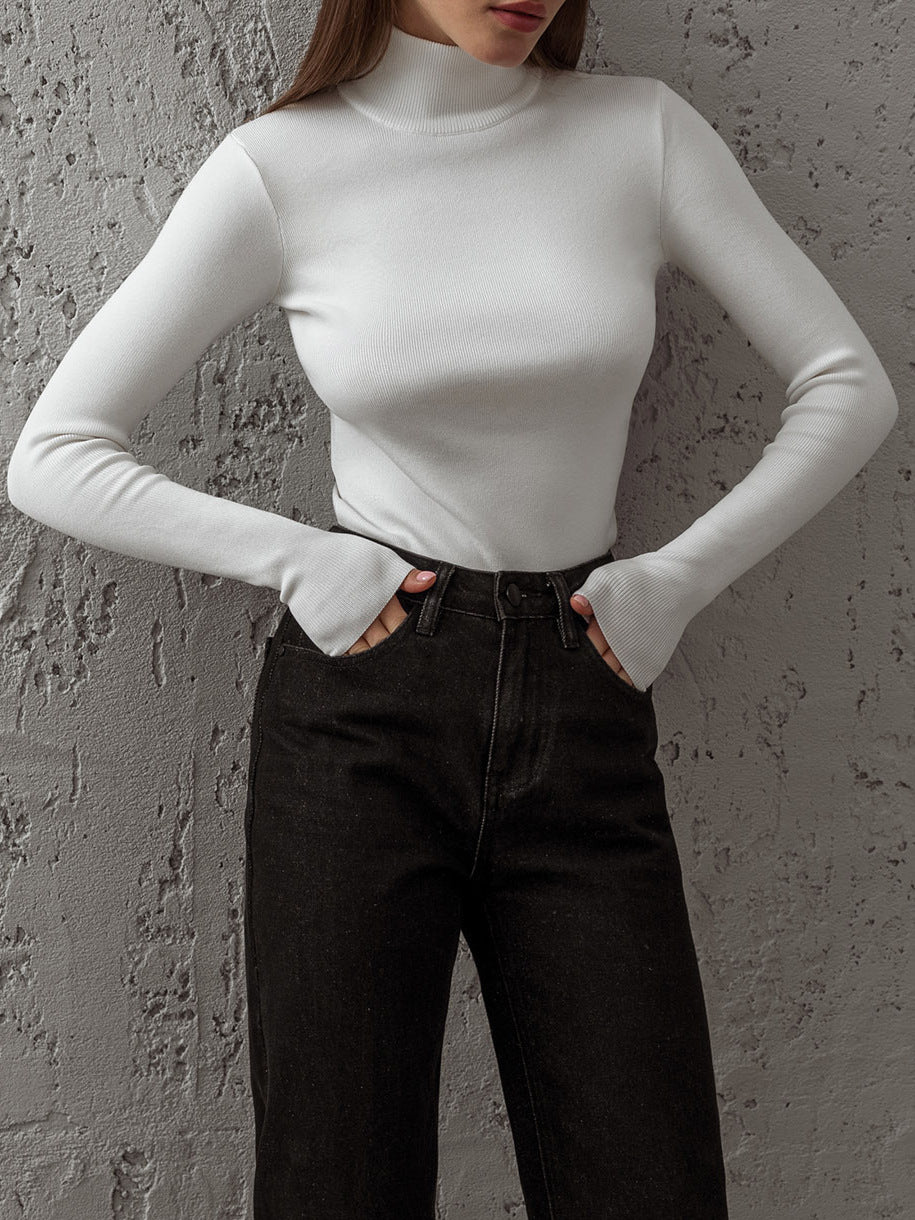 Luxe Ribbed Turtleneck Sweater