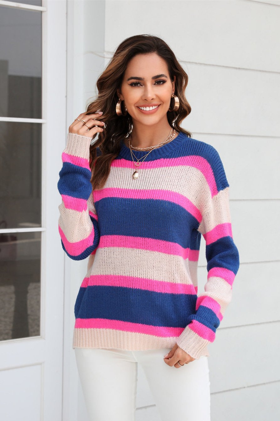 Lily Striped Knit Sweater