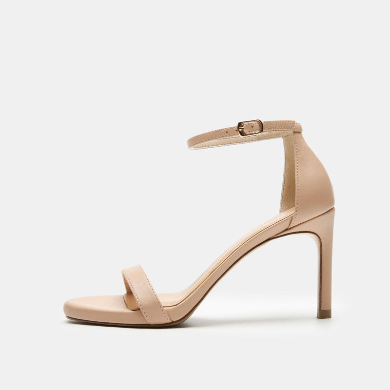 Sophia Nude Ankle Strap Heels