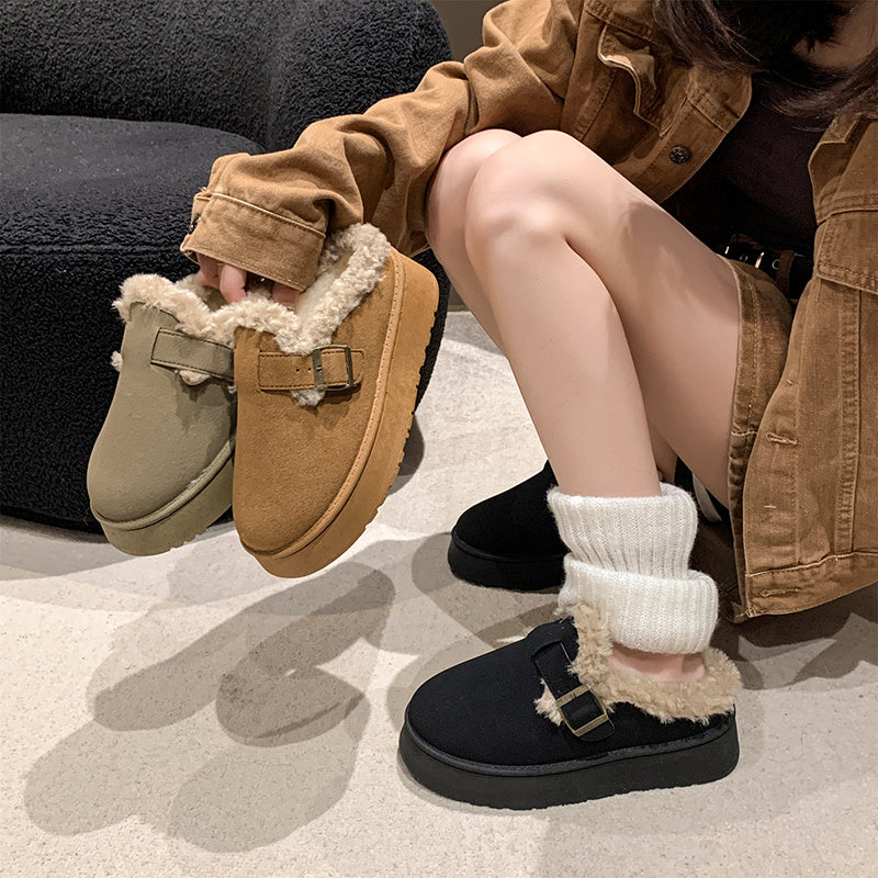 Chloe Cozy Fleece-Lined Mules