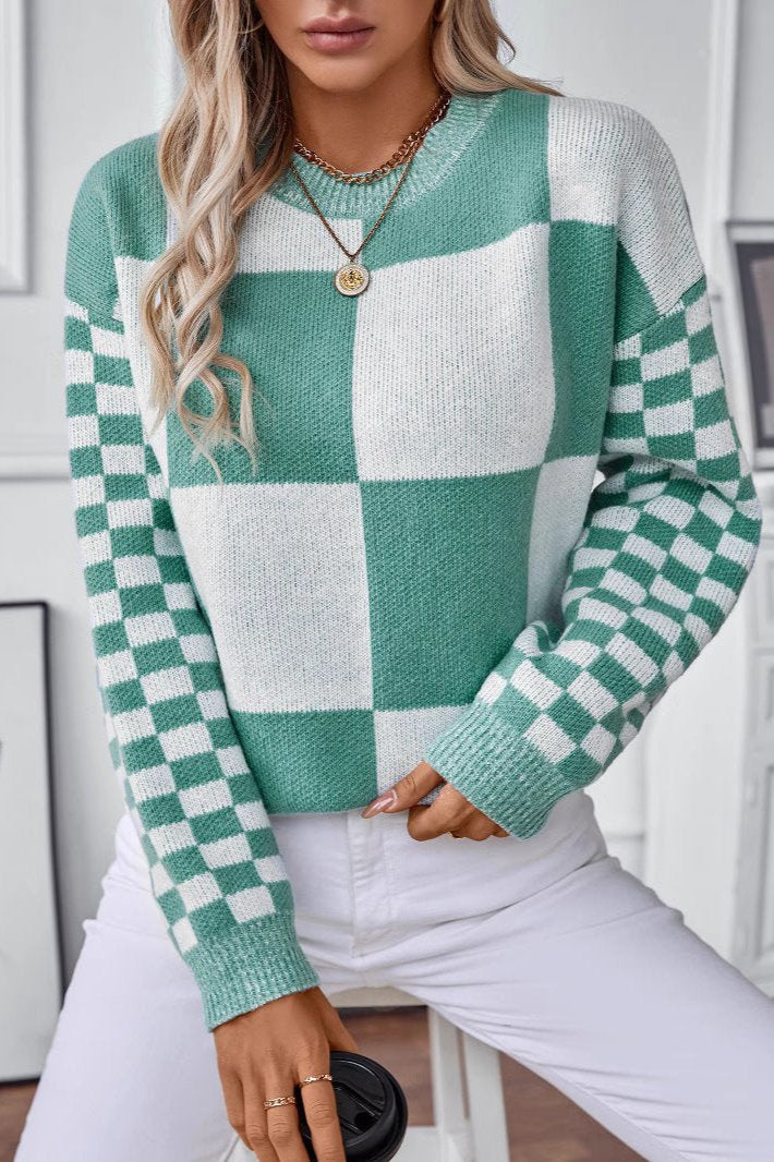 Charlotte Checkerboard Sweater