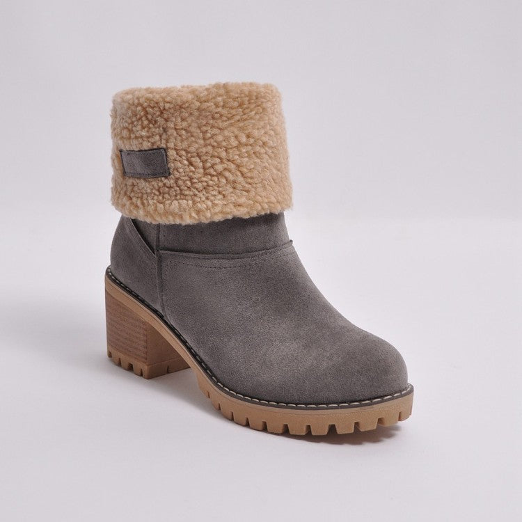 Sofia Faux Fur Ankle Boots