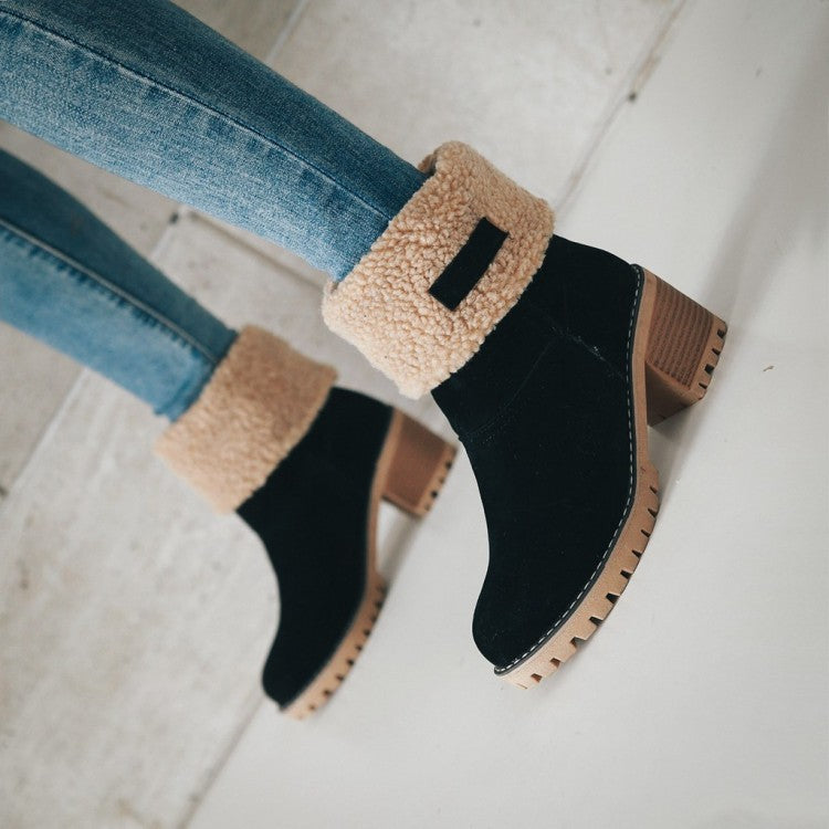 Sofia Faux Fur Ankle Boots