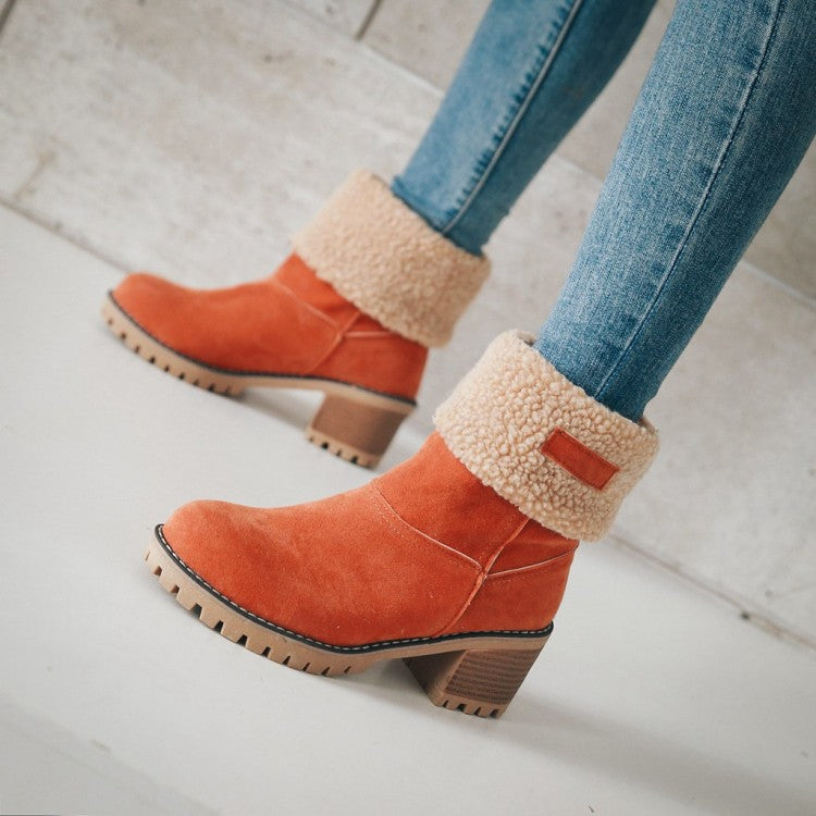 Sofia Faux Fur Ankle Boots