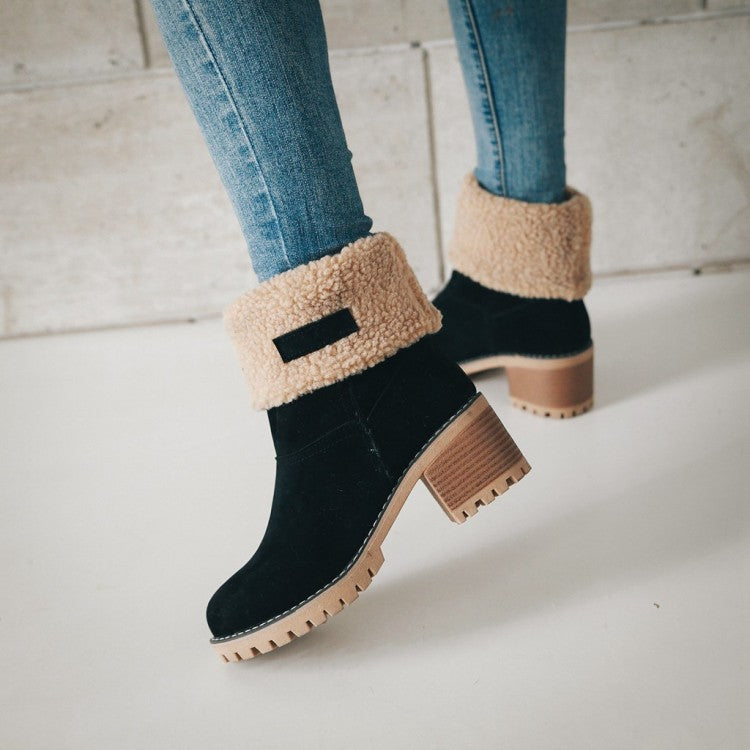 Sofia Faux Fur Ankle Boots