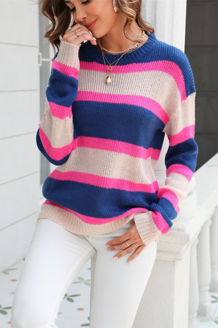 Lily Striped Knit Sweater