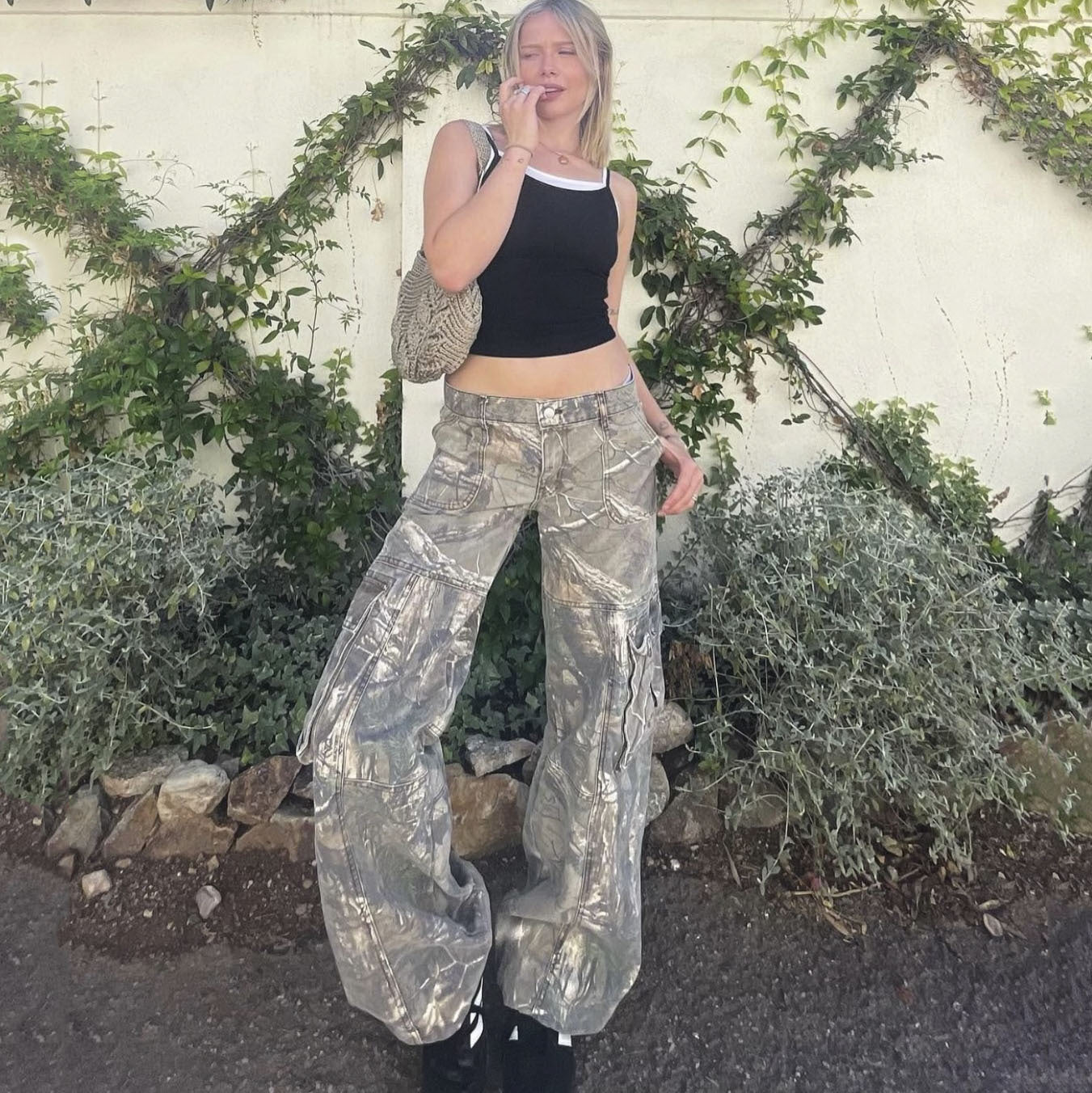 Pantalon cargo camouflage urbain