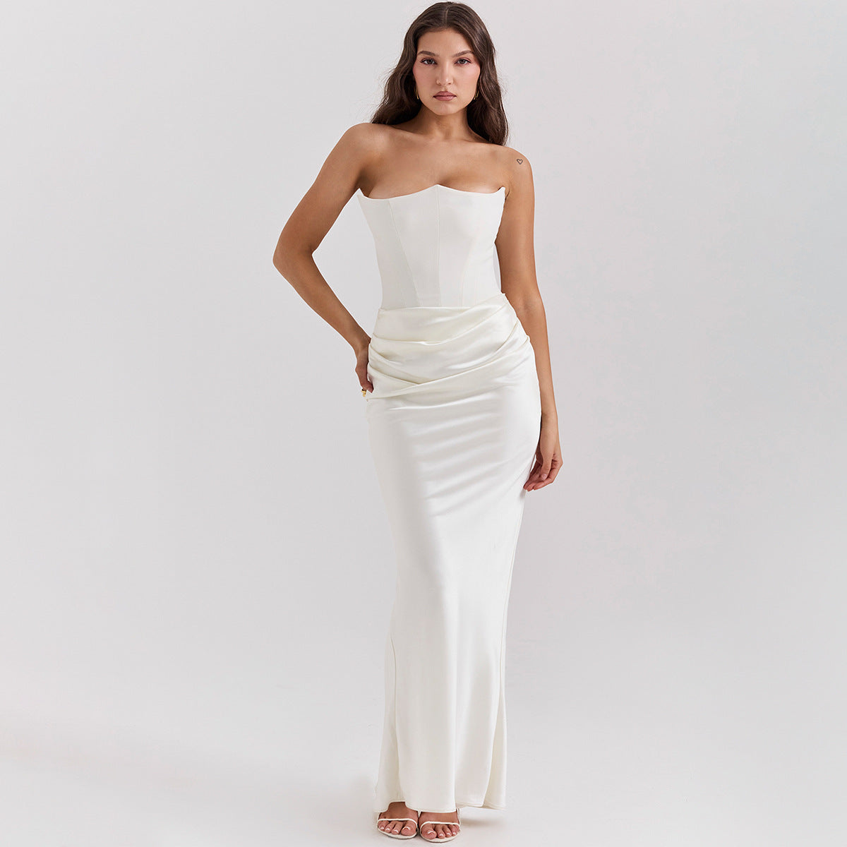 Madison Strapless Satin Gown