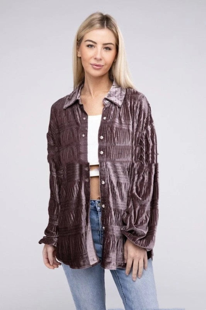 Olivia Crushed Velvet Shirt