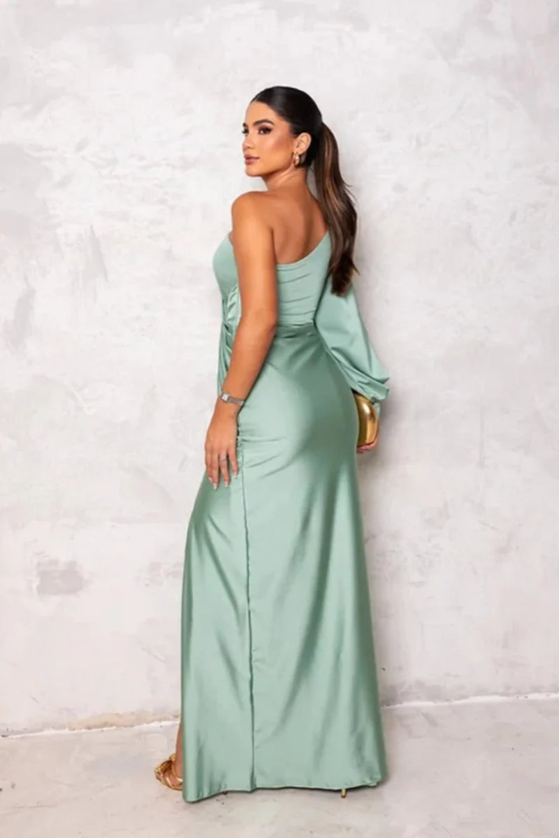 Amara One-Shoulder Evening Gown