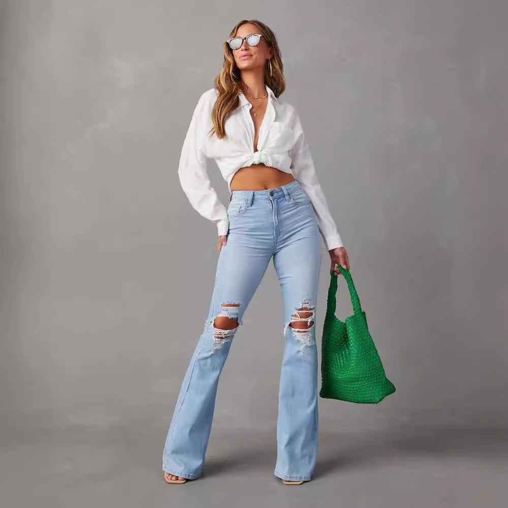 Sofie Temperament Wide-Leg Jeans