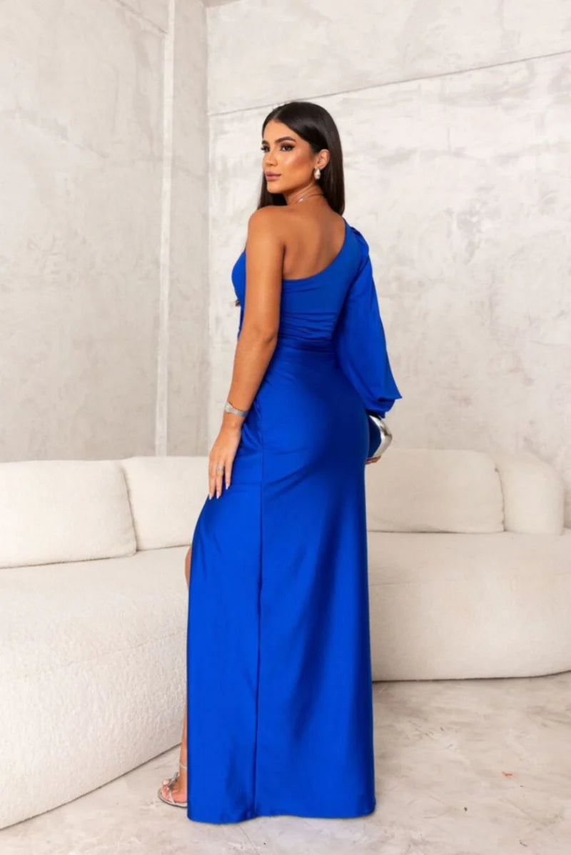 Amara One-Shoulder Evening Gown