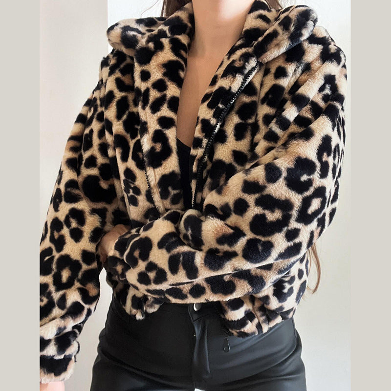 Avery Faux Fur Leopard Jacket